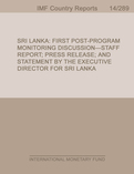 Sri Lanka: First Post-Program Monitoring Discussion-Staff Report; Press Release; and Statement by the Executive Director for Sri Lanka