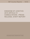 Kingdom of Lesotho : 2015 Article IV Consultation-Press Release; Staff Report