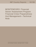Montenegro : Financial Sector Assessment Program-Financial Crisis Preparedness and Management-Technical Note