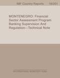 Montenegro : Financial Sector Assessment Program-Banking Supervision and Regulation-Technical Note