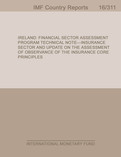 Ireland: Financial Sector Assessment Program : Technical Note-Insurance Sector and Update on the Assessment of Observance of the Insurance Core Principles